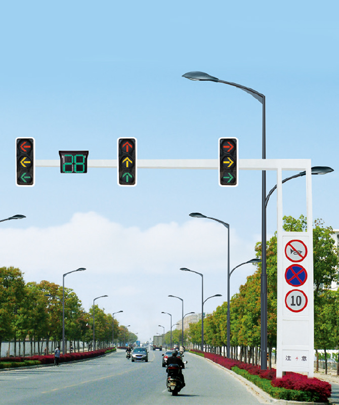 Signaallicht met één cantilever frame