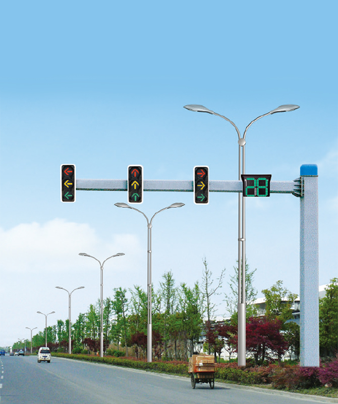 Ongelijke achthoekige signaalpool Signaallichtpool